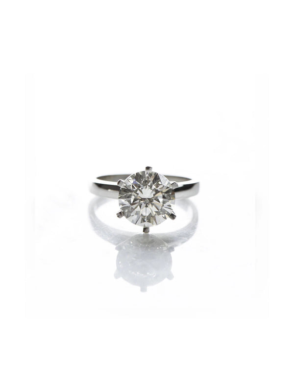 Diamond ring on a white background